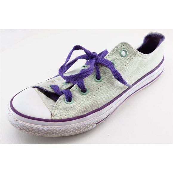 Converse All Star Green Fabric Casual Shoes Girls Shoes Size 2.5‎ - Picture 1 of 7